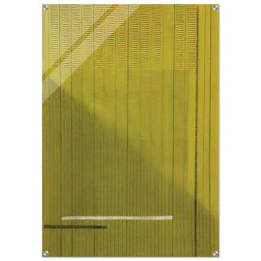 Grigio  Giallo Gray and Yellow - 1966 - Bice Lazzari Acrylic Print - 70x100 cm / 28x40″ inches | Bice Lazzari Wall Art | Bice Lazzari Prints