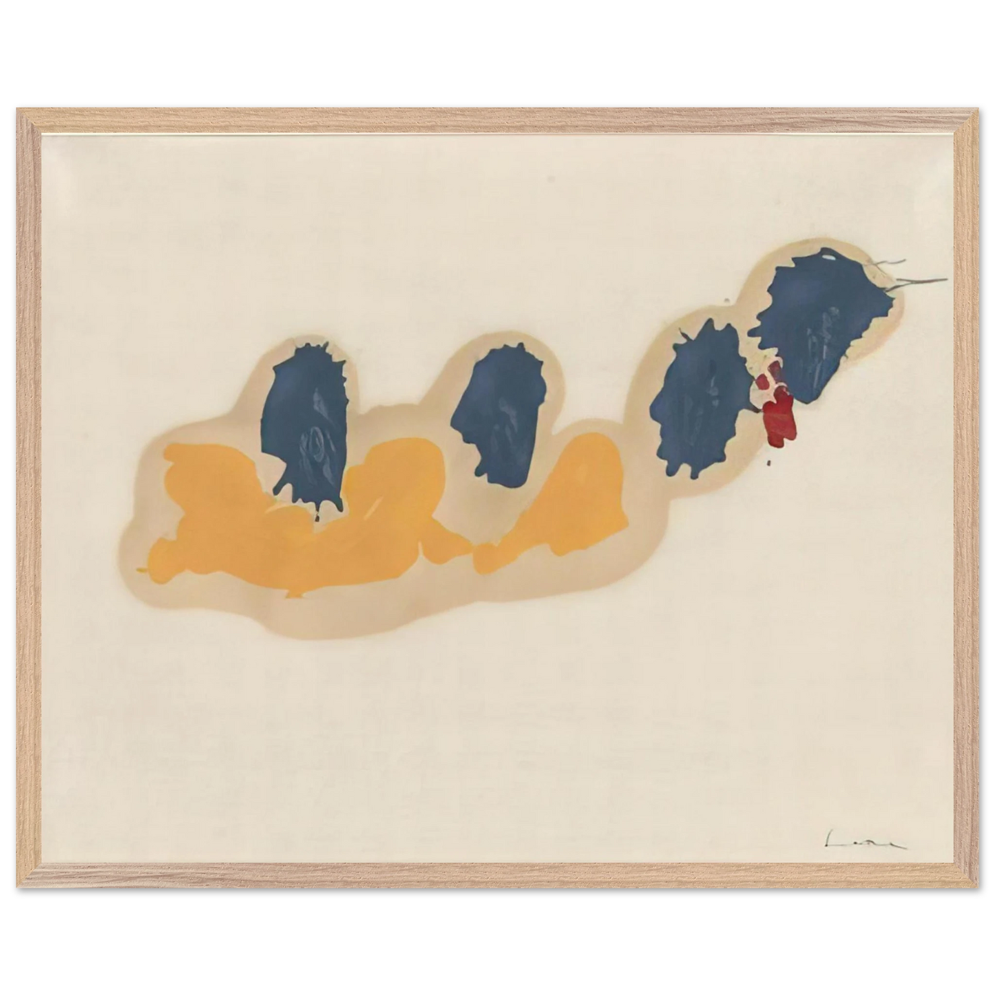 Helen Frankenthaler - April IV - 1960 Wall art - A3 (29.7 x 42  cm) - Premium Wooden Framed Poster With Fine Art Paper - Wood frame