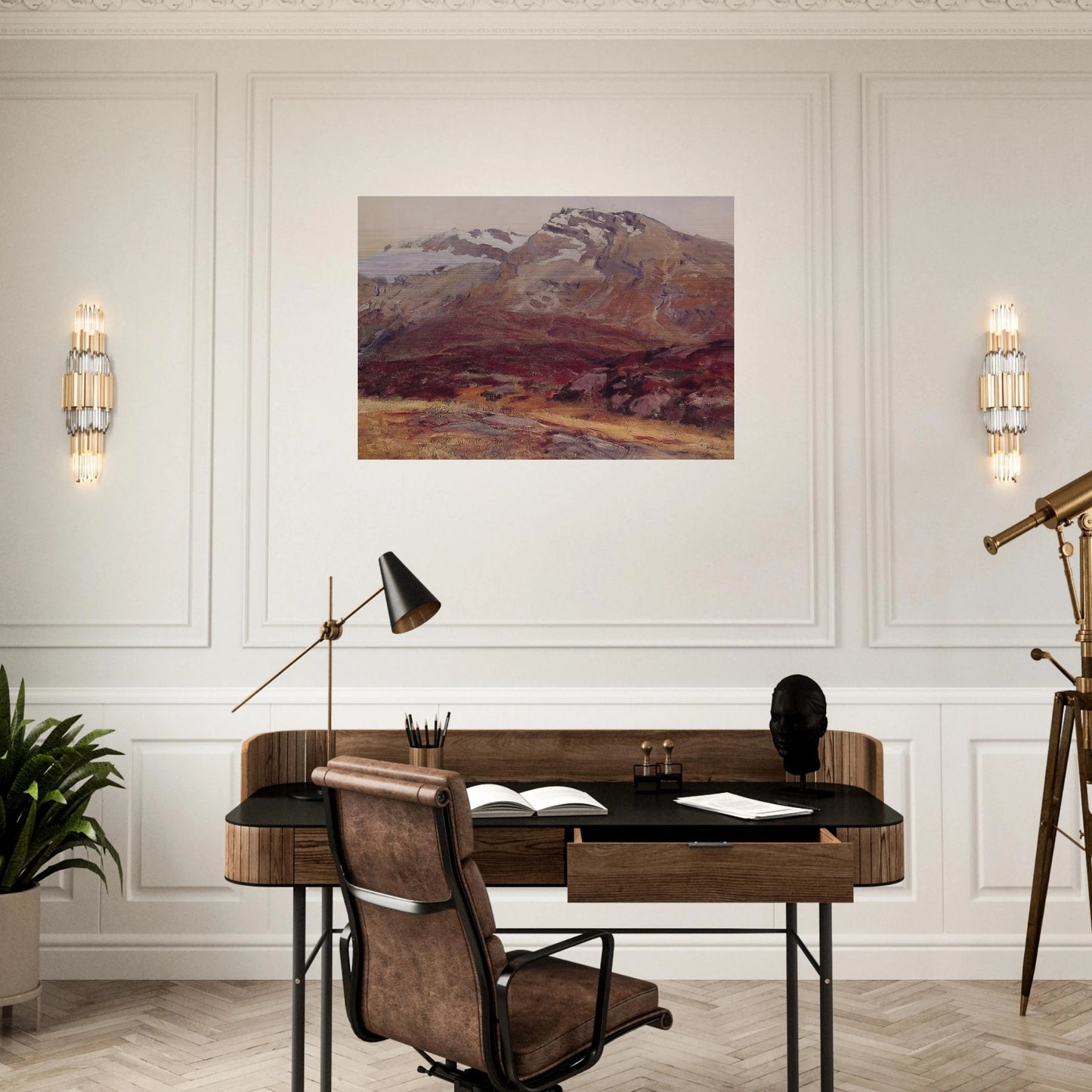 Coming Down from Mont Blanc - John Singer Sargent Brushed Aluminum Print - 70x100 cm / 28x40 inches | John Singer Sargent Aluminum Print | John Singer Sargent Prints
