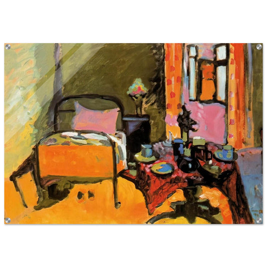 BEDROOM IN AINTMILLERSTRASSE 1909 - Wassily Kandinsky Acrylic Print - 70x100 cm / 28x40″ inches