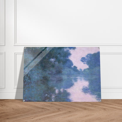 Morning on the Seine near Giverny 02 - claude monet Acrylic Print - 70x100 cm / 28x40″ inches