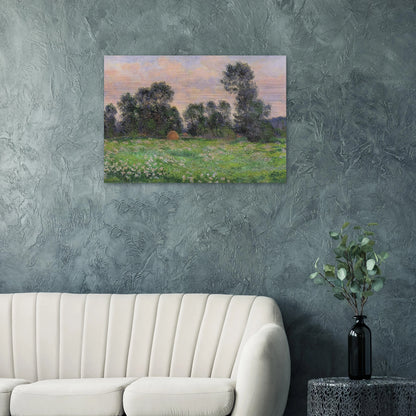 Meadow in Giverny - claude monet Brushed Aluminum Print - 70x100 cm / 28x40 inches | claude monet Aluminum Print | claude monet Prints