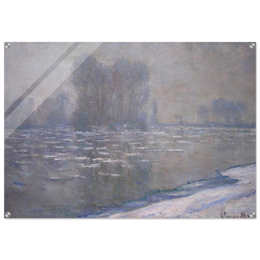 Ice Floes, Misty Morning - claude monet Acrylic Print - 70x100 cm / 28x40″ inches