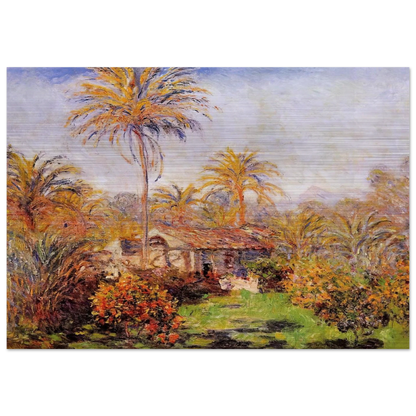 Small Country Farm in Bordighera - claude monet Brushed Aluminum Print - 70x100 cm / 28x40 inches | claude monet Aluminum Print | claude monet Prints