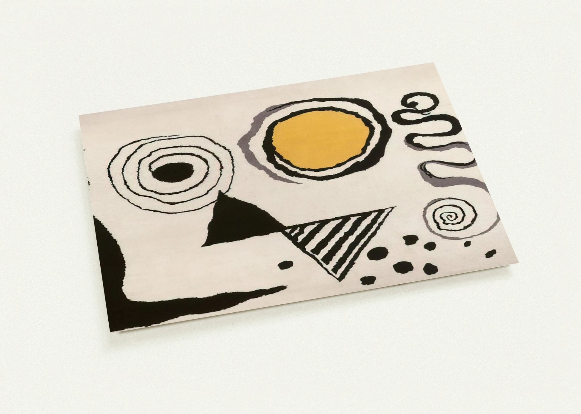 CERCLE JAUNE 1953 By Alexander Calder Pack of 10 Post Cards | Alexander Calder Post Cards | A6 (10.5 x 14.8 cm) - 4.1 x 5.8 inches