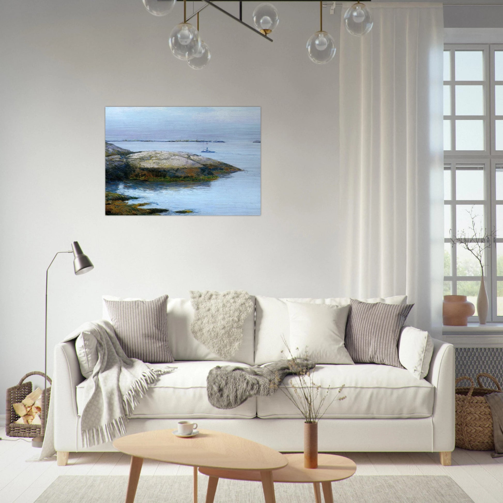 Isles of Shoals, Appledore - Childe Hassam Brushed Aluminum Print - 70x100 cm / 28x40 inches | Childe Hassam Aluminum Print | Childe Hassam Prints