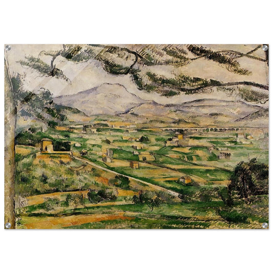 Mont Sainte-Victoire with Large Pine - Paul Cézanne Acrylic Print - 70x100 cm / 28x40″ inches | Paul Cézanne Wall Art | Paul Cézanne Prints