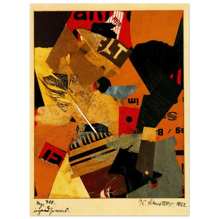 Kurt Schwitters - SOMETHING OR OTHER 1922  75x100 cm / 30x40inches Fine Art Poster