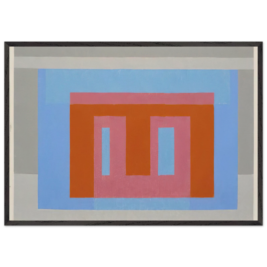 ADOBE VARIANT LUMINOUS DAY 1952 - Josef Albers Framed Art Print – Black Wooden Frame - Default Title - -Framed Art Print