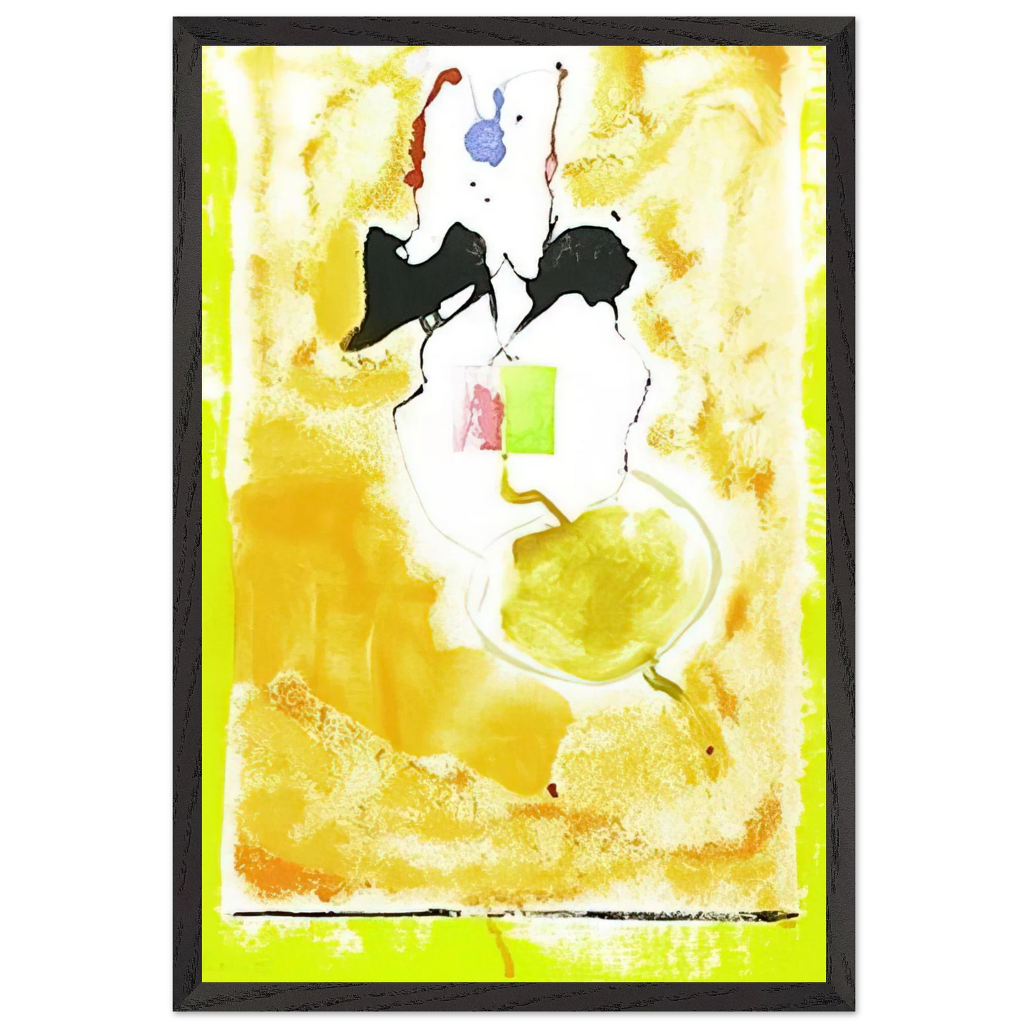 Helen Frankenthaler - Solar Imp - 2001 Wall art - 45x60 cm / 18x24 inches - Premium Wooden Framed Poster With Fine Art Paper - Wood frame