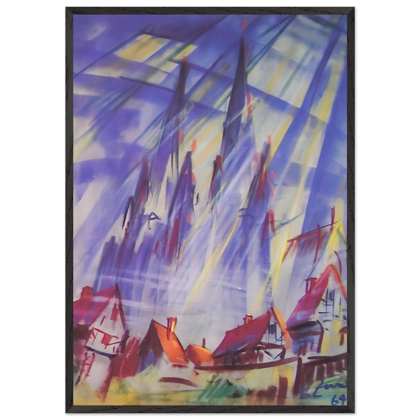 Untitled - 1964 N4 - Konrad Zuse Framed Art Print – Black Wooden Frame - Default Title - -Framed Art Print