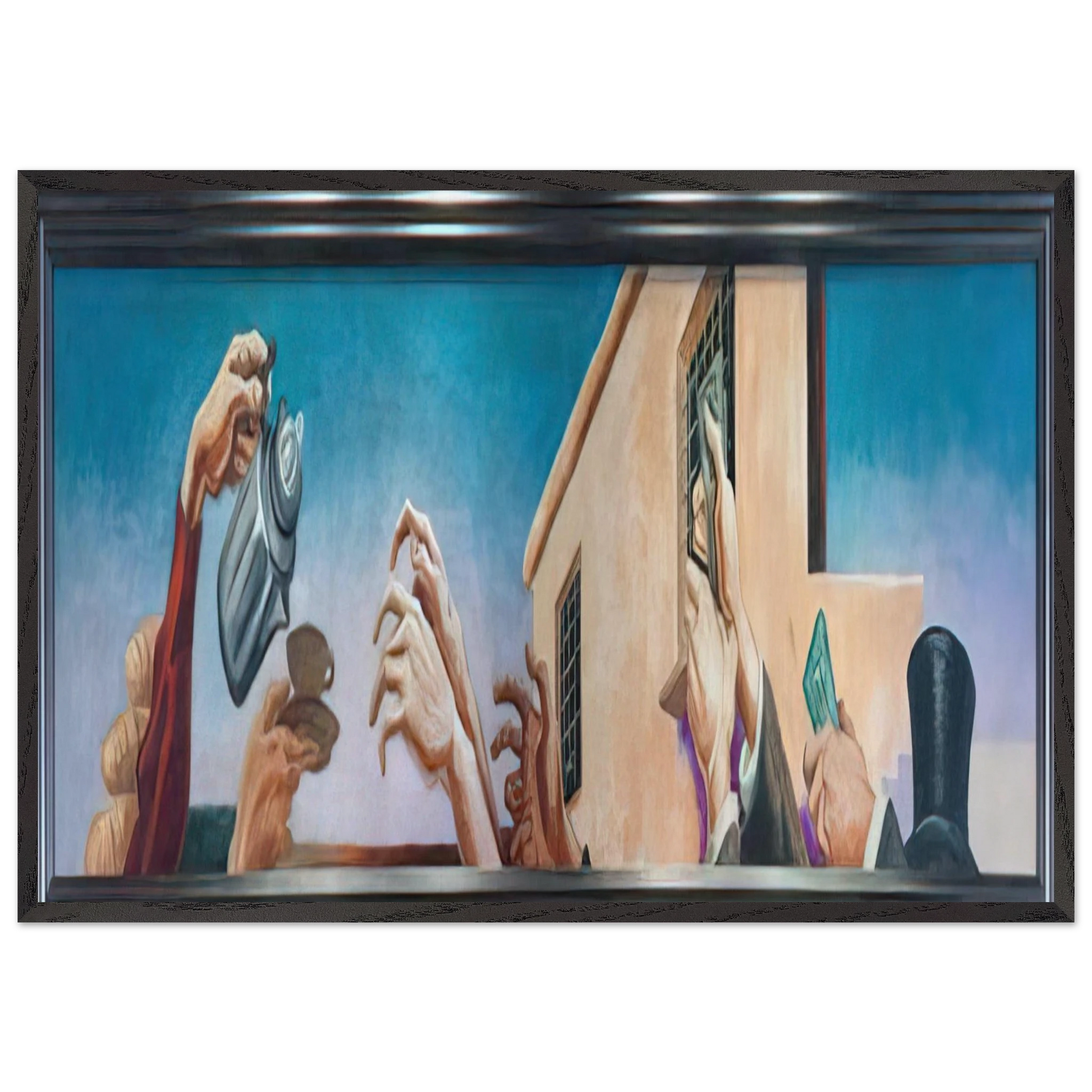 OUTREACHING HANDS 1931 - Thomas Hart Benton Framed Art Print – Black Wooden Frame - Default Title - -Framed Art Print