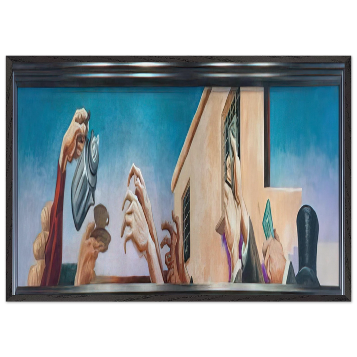 OUTREACHING HANDS 1931 - Thomas Hart Benton 70x100 cm / 28x40 inches Framed Art Print – Black Wooden Frame