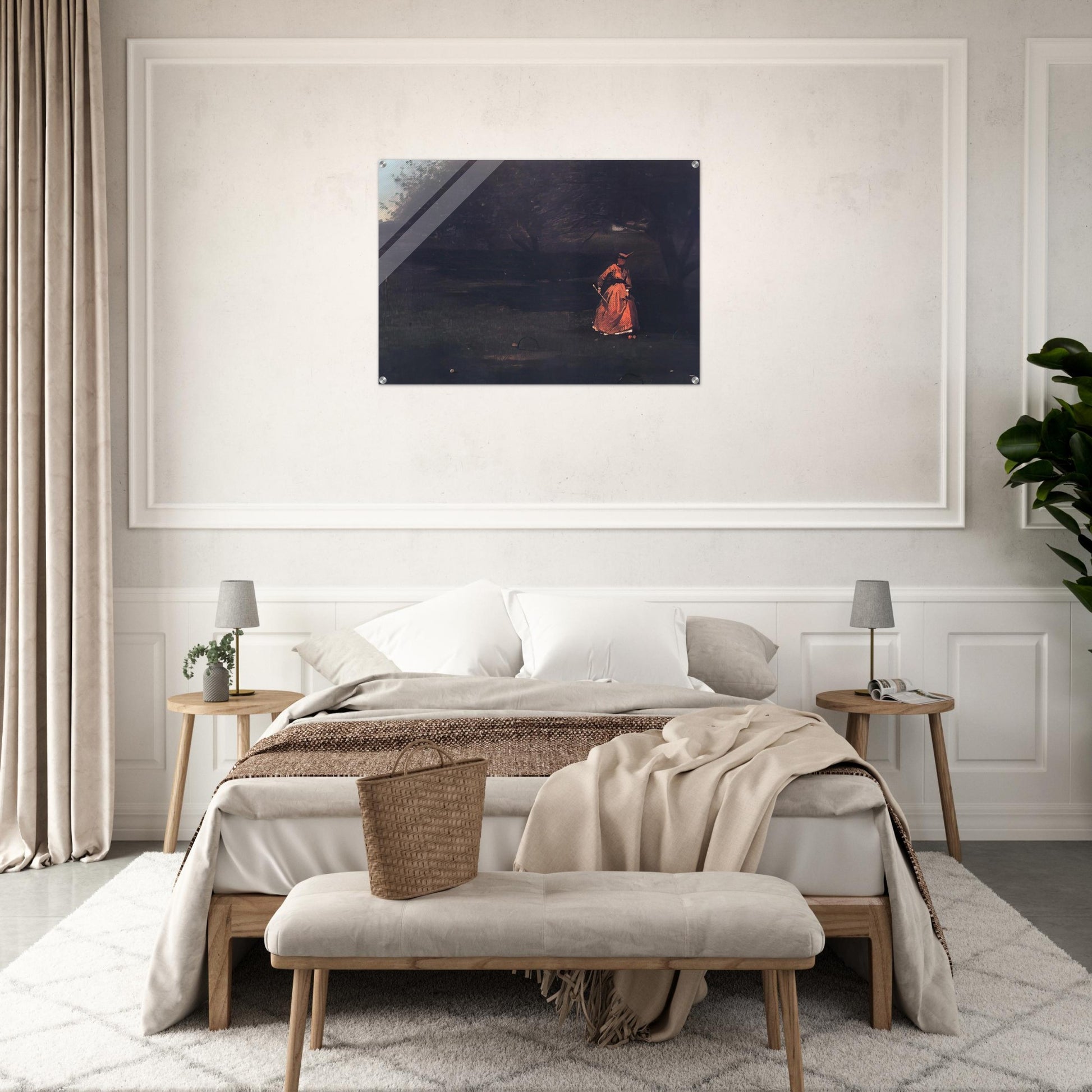 CROQUET PLAYERS 1 - Winslow Homer Acrylic Print - 70x100 cm / 28x40″ inches | Winslow Homer Wall Art | Winslow Homer Prints