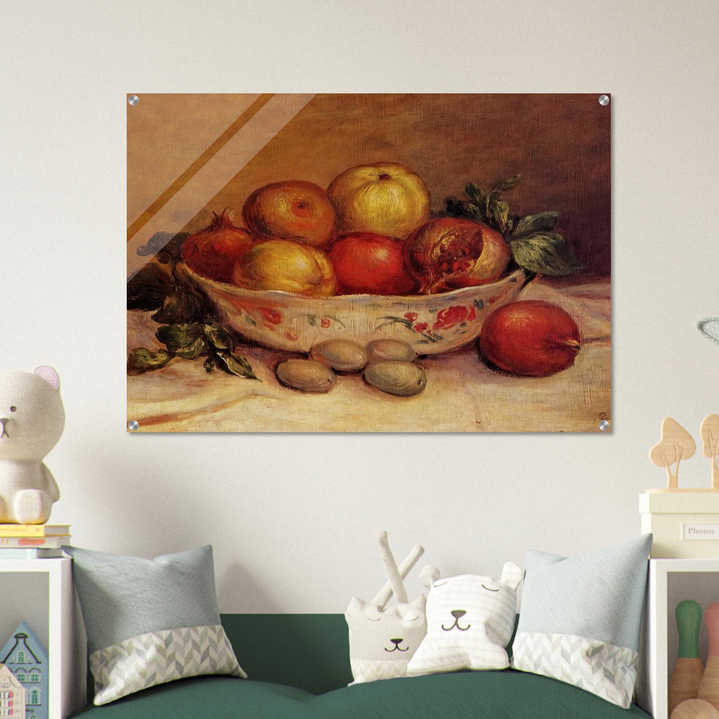 Still Life with Pomegranates - Pierre-Auguste Renoir Acrylic Print - 70x100 cm / 28x40″ inches | Pierre-Auguste Renoir Wall Art | Pierre-Auguste Renoir Prints