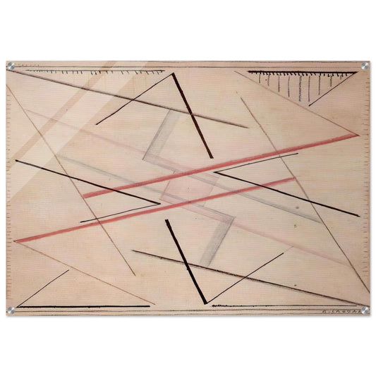 Astrazione di una linea n. 2, disegno - 1925 - Bice Lazzari Acrylic Print - 70x100 cm / 28x40″ inches