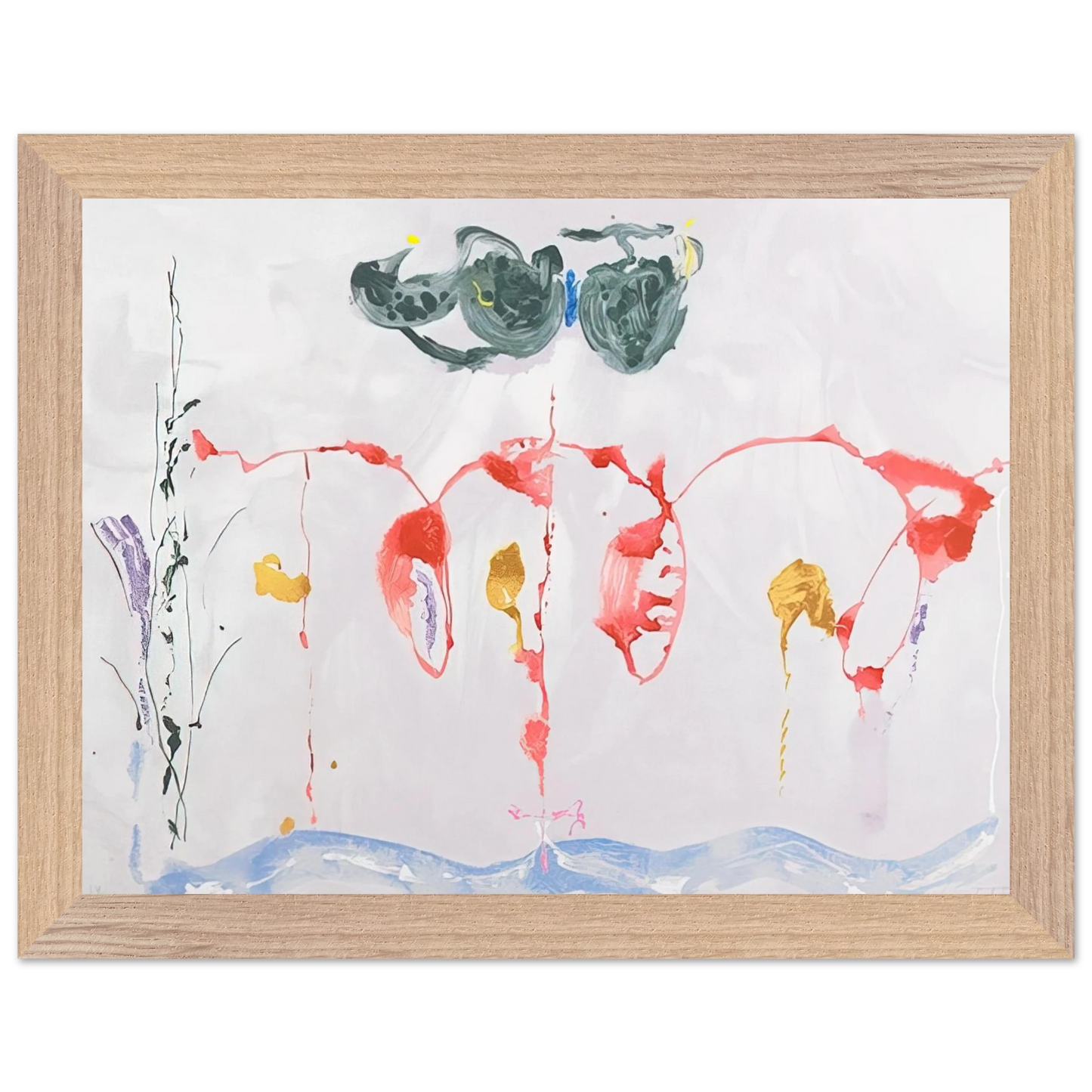 Helen Frankenthaler - Aerie - 2009 Wall art - A3 (29.7 x 42  cm) - Premium Wooden Framed Poster With Fine Art Paper - White frame
