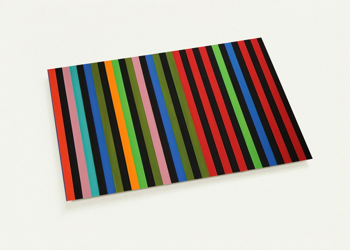 Firebox - 1964 By Gene Davis Pack of 10 Post Cards | Gene Davis Post Cards | A6 (10.5 x 14.8 cm) - 4.1 x 5.8 inches