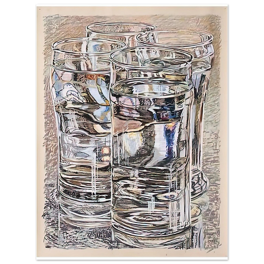 Janet Fish - 4 GLASSES 1974 Fine Art Poster - Default Title