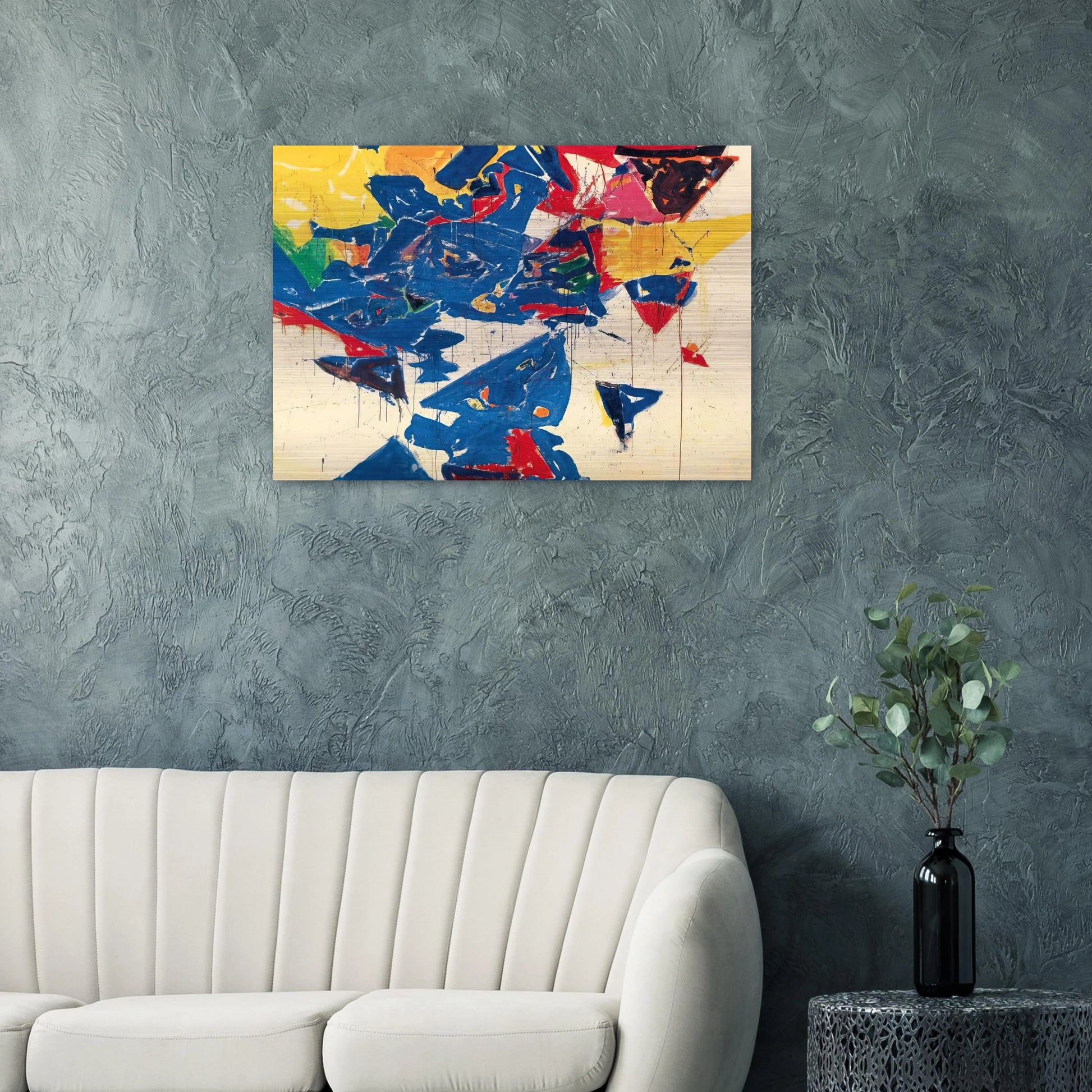 Middle Blue III - Sam Francis Brushed Aluminum Print - 70x100 cm / 28x40 inches | Sam Francis Aluminum Print | Sam Francis Prints