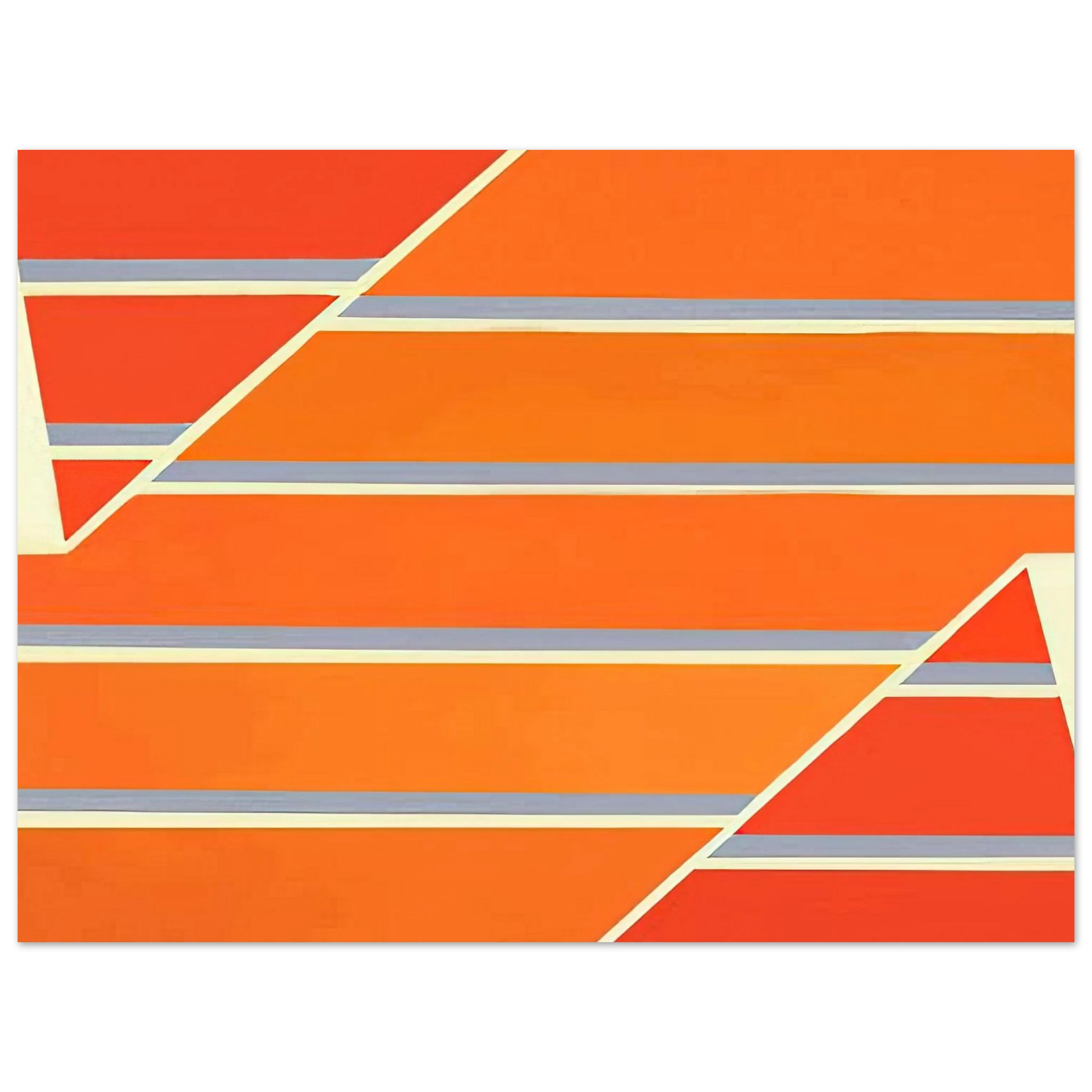 Larry Zox - Orange Time - 1965 Fine Art Poster - Default Title