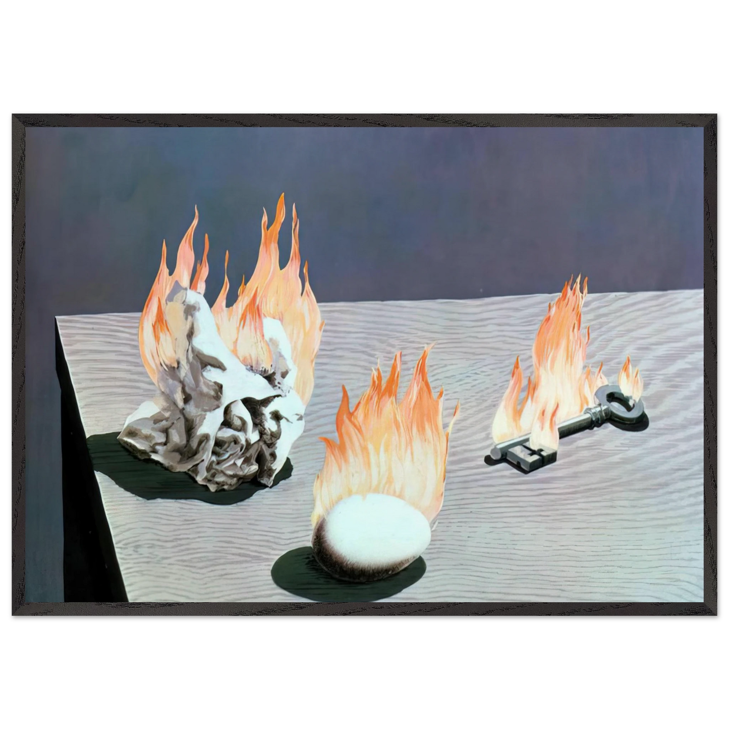 THE LADDER OF FIRE 1939 - Rene Magritte Framed Art Print – Black Wooden Frame - Default Title - -Framed Art Print