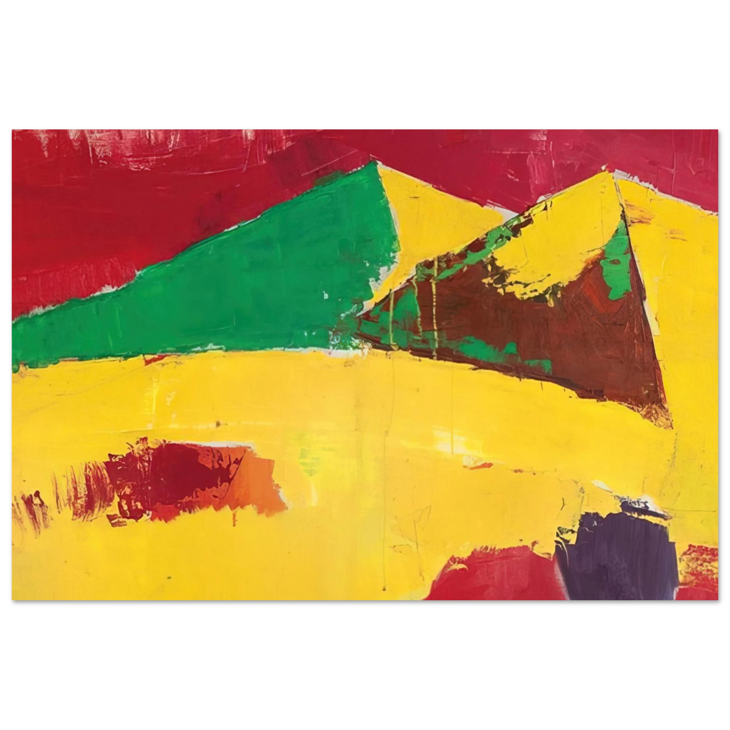 Nicolas de Stael - Sicile Agrigente - 1953 Fine Art Poster - 75x100 cm / 30x40 inches