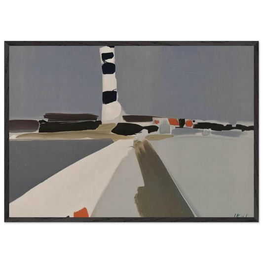 Le Phare - 1952 - Nicolas de Stael Framed Art Print – Black Wooden Frame - Default Title - -Framed Art Print