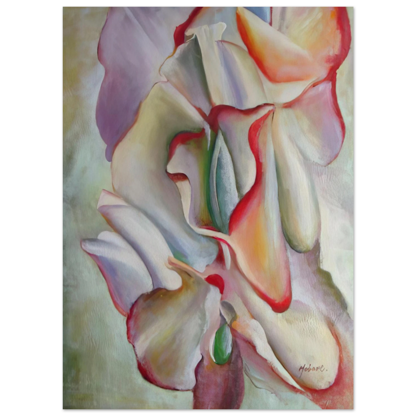 Georgia O'Keeffe - Pink Sweet Peas Fine Art Poster - 40x60 cm / 16x24 inches