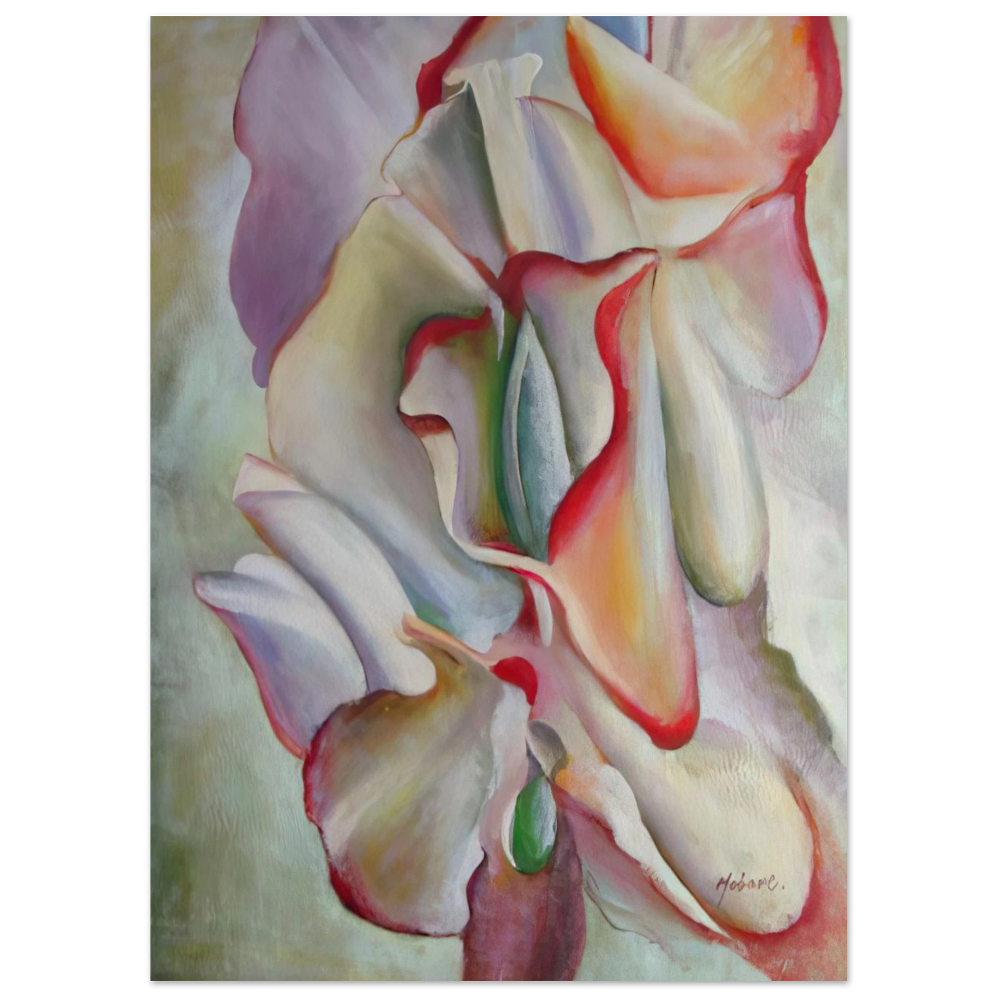 Georgia O'Keeffe - Pink Sweet Peas Fine Art Poster - 40x60 cm / 16x24 inches