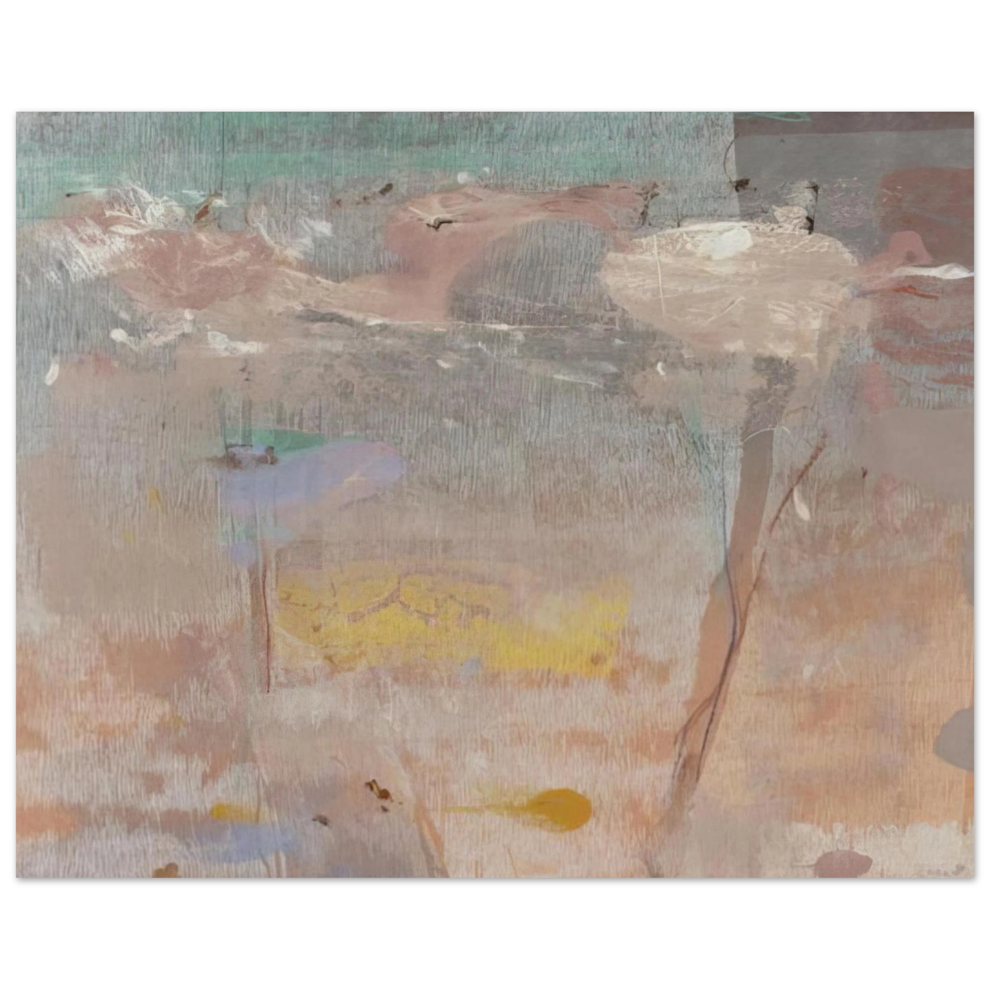 Helen Frankenthaler - Monotype I - 1981 Wall art - 50x70 cm / 20x28 inches - Premium Wooden Framed Poster With Fine Art Paper - Wood frame