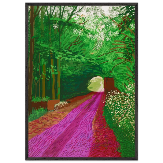 David Hockney N28 - David Hockney 70x100 cm / 28x40 inches Framed Art Print – Black Wooden Frame | David Hockney Art | Artwork by David Hockney
