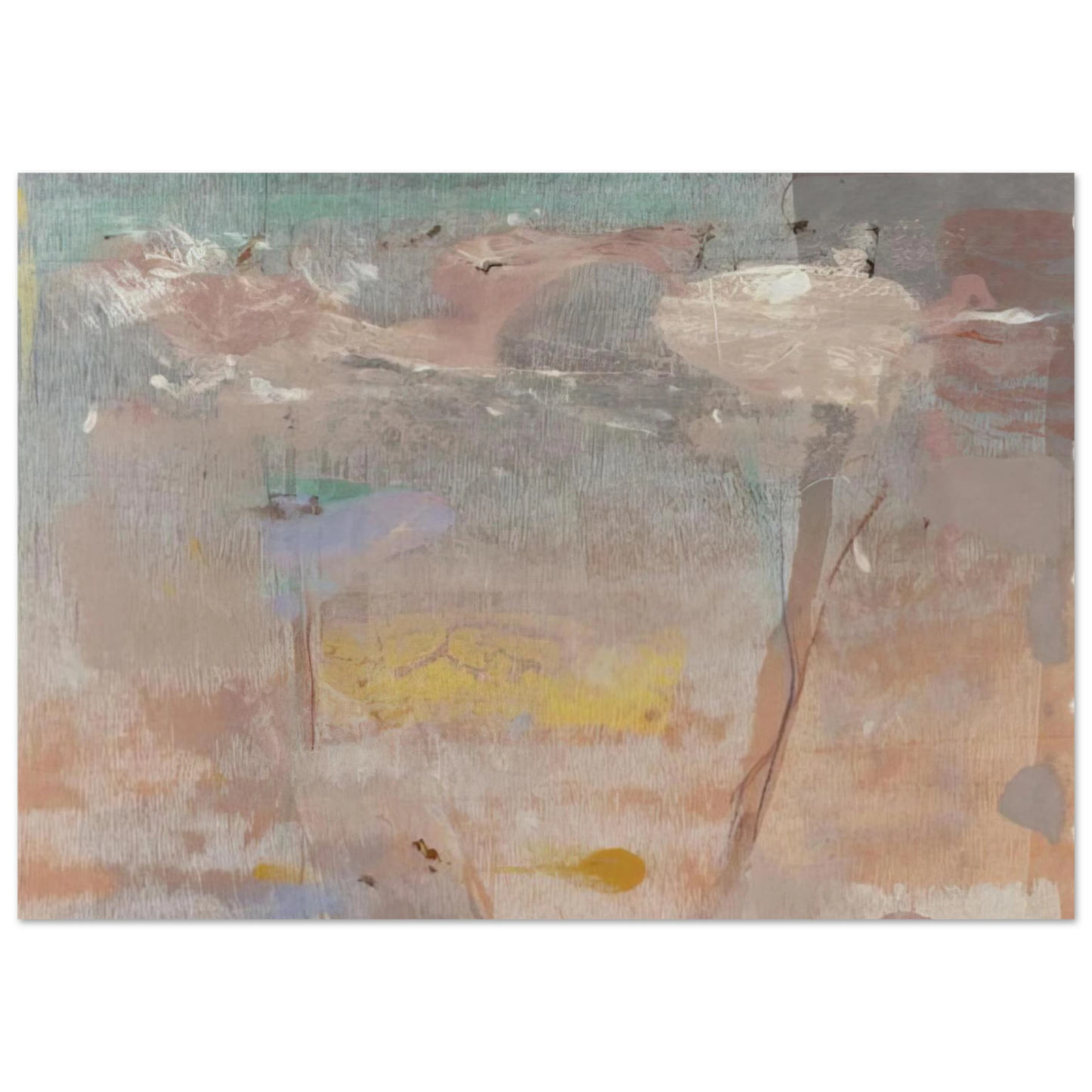 Helen Frankenthaler - Monotype I - 1981 Wall art - 30x40 cm / 12x16 inches - Premium Wooden Framed Poster With Fine Art Paper - Black frame