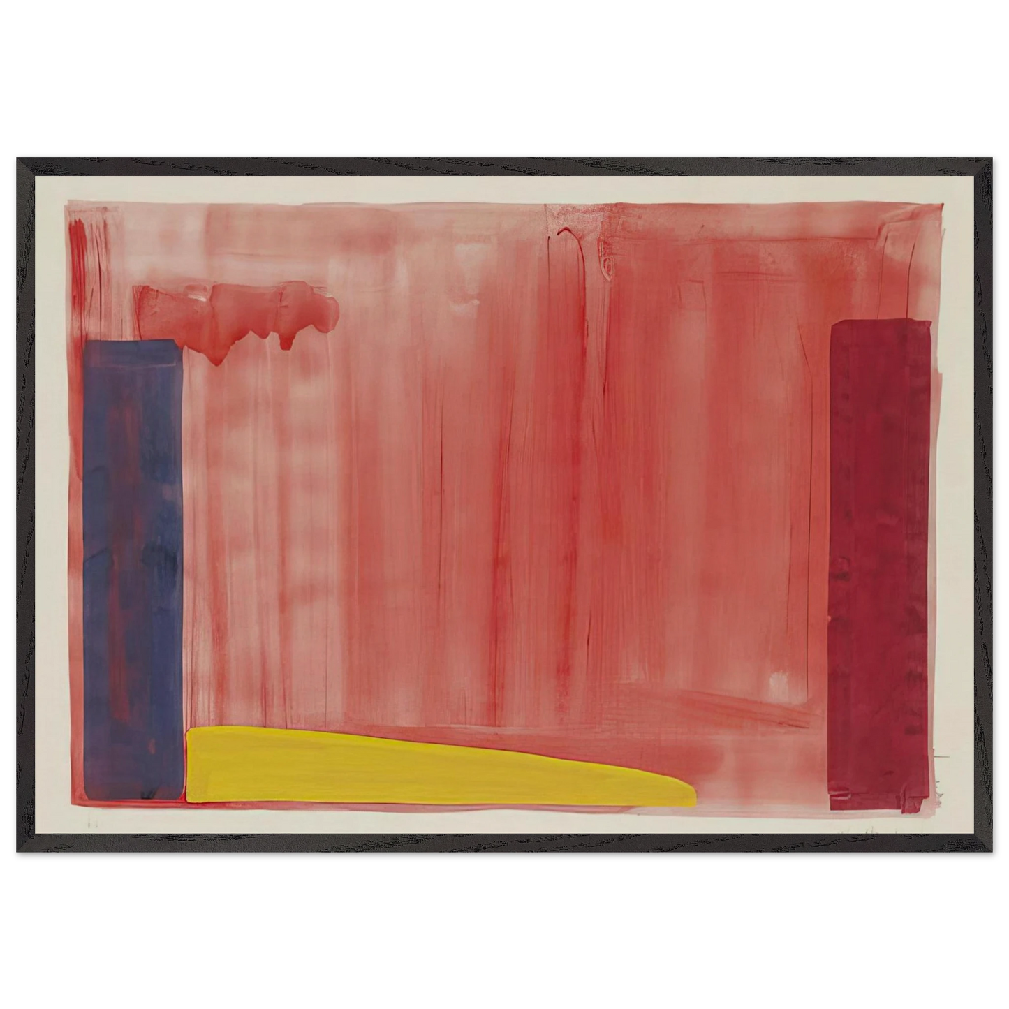 Untitled - Color Field Painting N5 - John Hoyland Framed Art Print – Black Wooden Frame - Default Title - -Framed Art Print