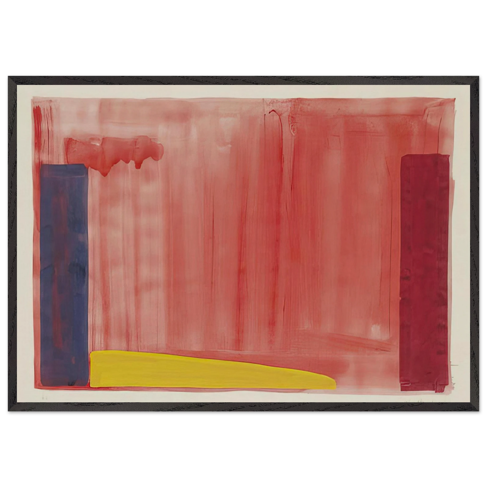 Untitled - Color Field Painting N5 - John Hoyland Framed Art Print – Black Wooden Frame - Default Title - -Framed Art Print