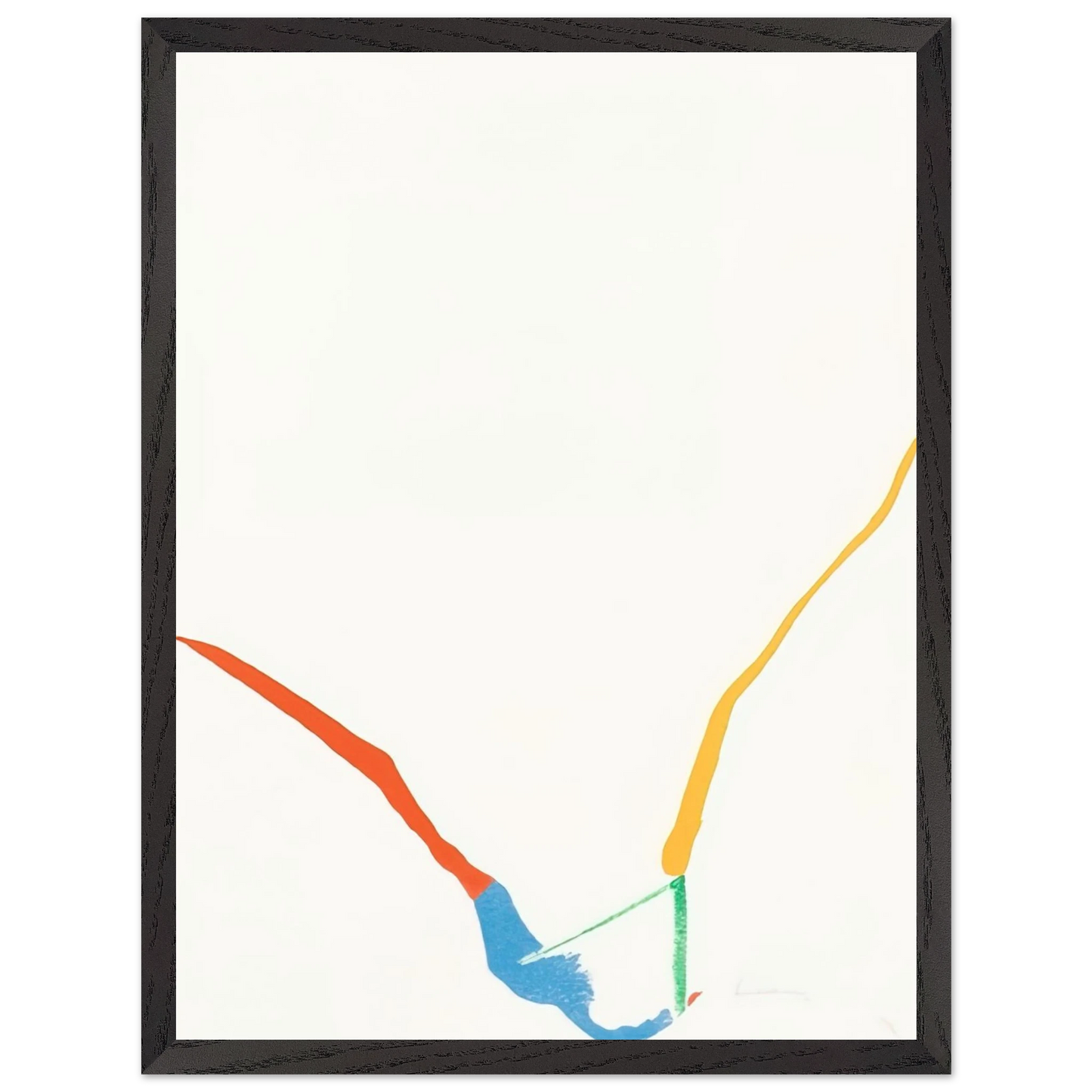 Helen Frankenthaler - What Red Lines Can Do - 1970 Wall art - 30x30 cm / 12x12 inches - Fine Art Poster - -