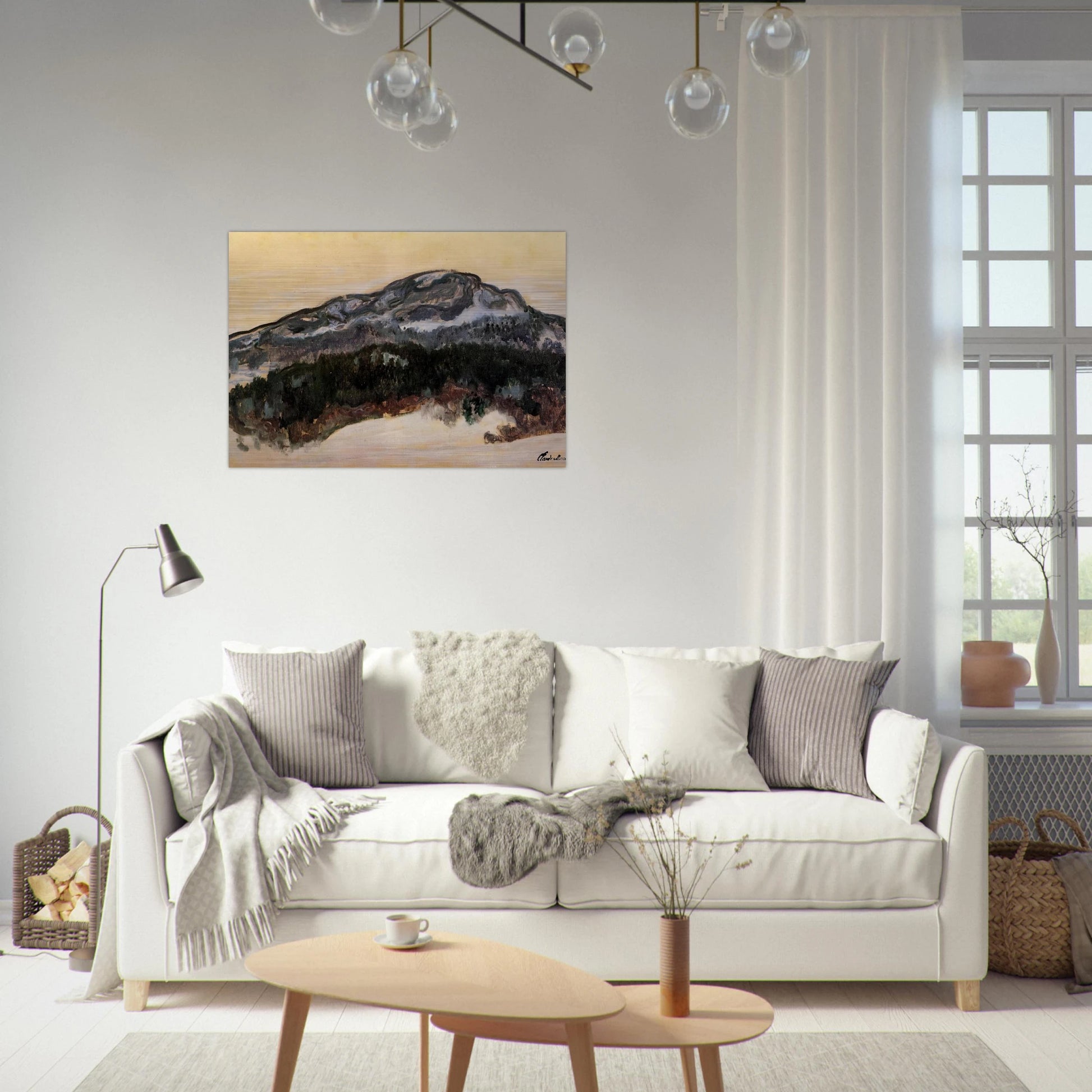 Mount Kolsaas, Norway - claude monet Brushed Aluminum Print - 70x100 cm / 28x40 inches | claude monet Aluminum Print | claude monet Prints
