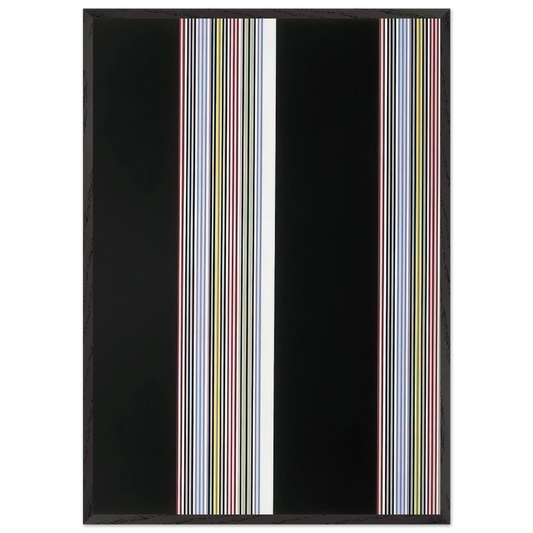 Smithsonian Resident Associates Program 1985 20th Anniversary Poster - 1985 - Gene Davis 70x100 cm / 28x40 inches Framed Art Print – Black Wooden Frame