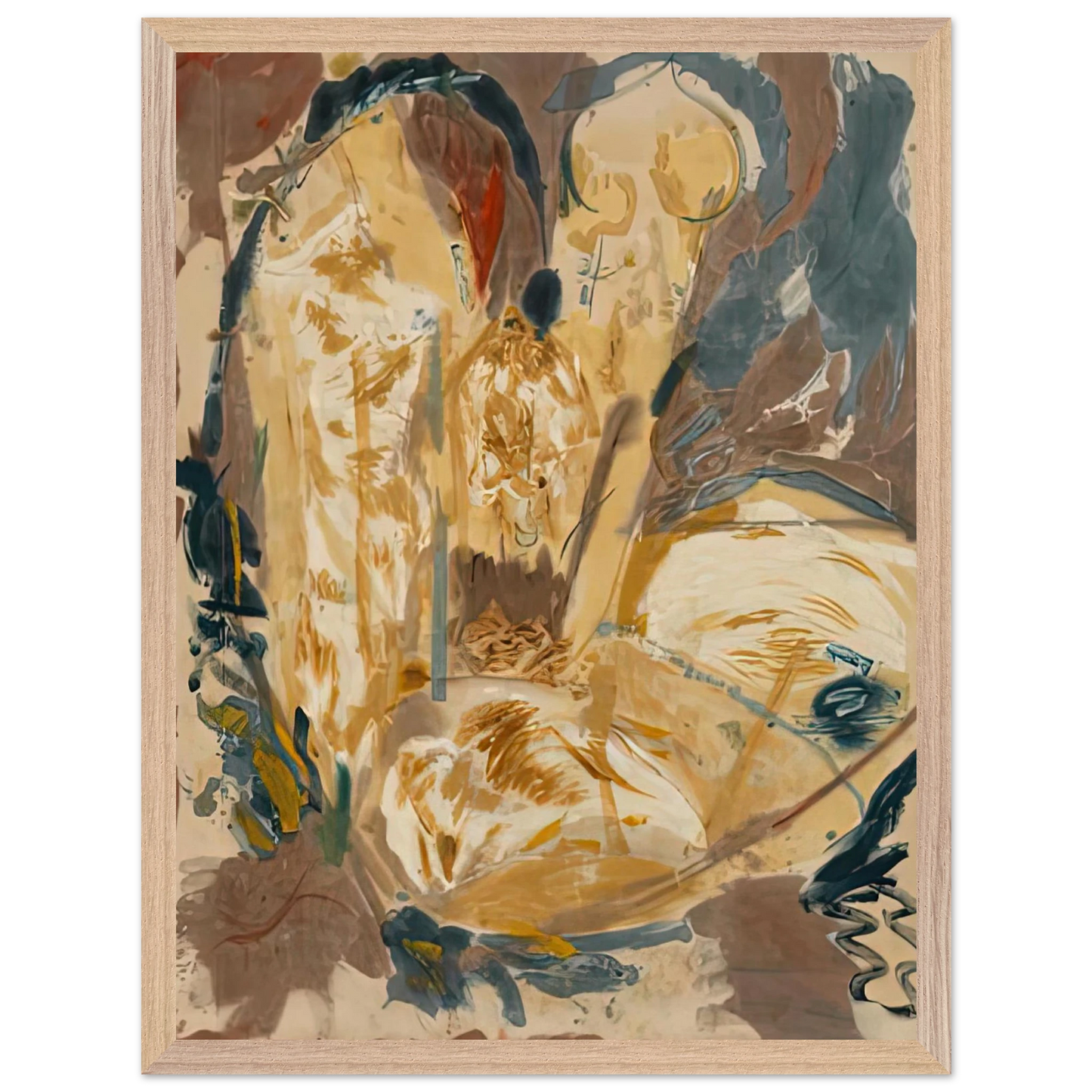 Helen Frankenthaler - Giralda, 1956- Wall Art - 30x40 cm / 12x16 inches - Premium Wooden Framed Poster With Fine Art Paper - White frame