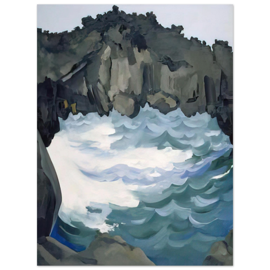 Georgia O'Keeffe - Black Lava Bridge, Hana Coast-No. I Fine Art Poster - 13x18 cm / 5x7 inches