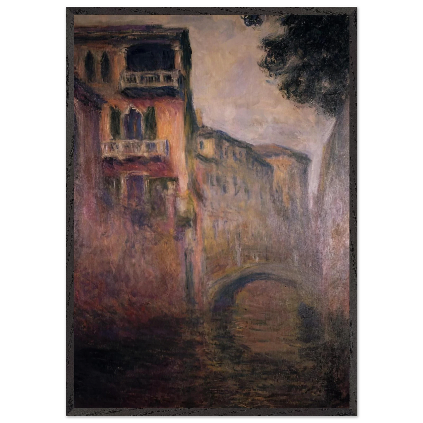 Rio della Salute 02 - claude monet Framed Art Print – Black Wooden Frame - Default Title - -Framed Art Print