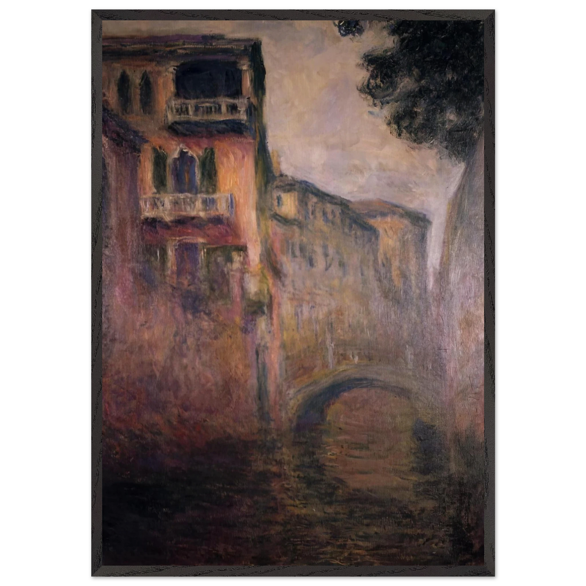 Rio della Salute 02 - claude monet Framed Art Print – Black Wooden Frame - Default Title - -Framed Art Print