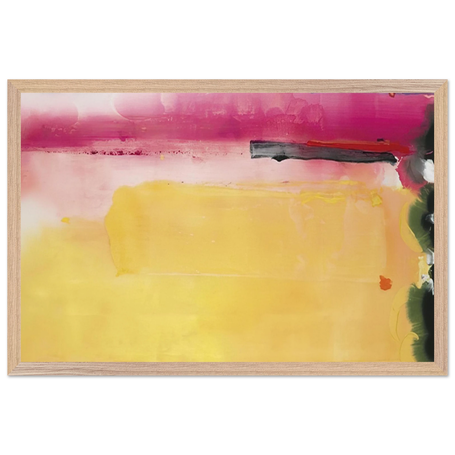 Helen Frankenthaler - Black-Eyed Susan - 1988 Wall art - 15x20 cm / 6x8 inches - Premium Wooden Framed Poster With Fine Art Paper - Black frame