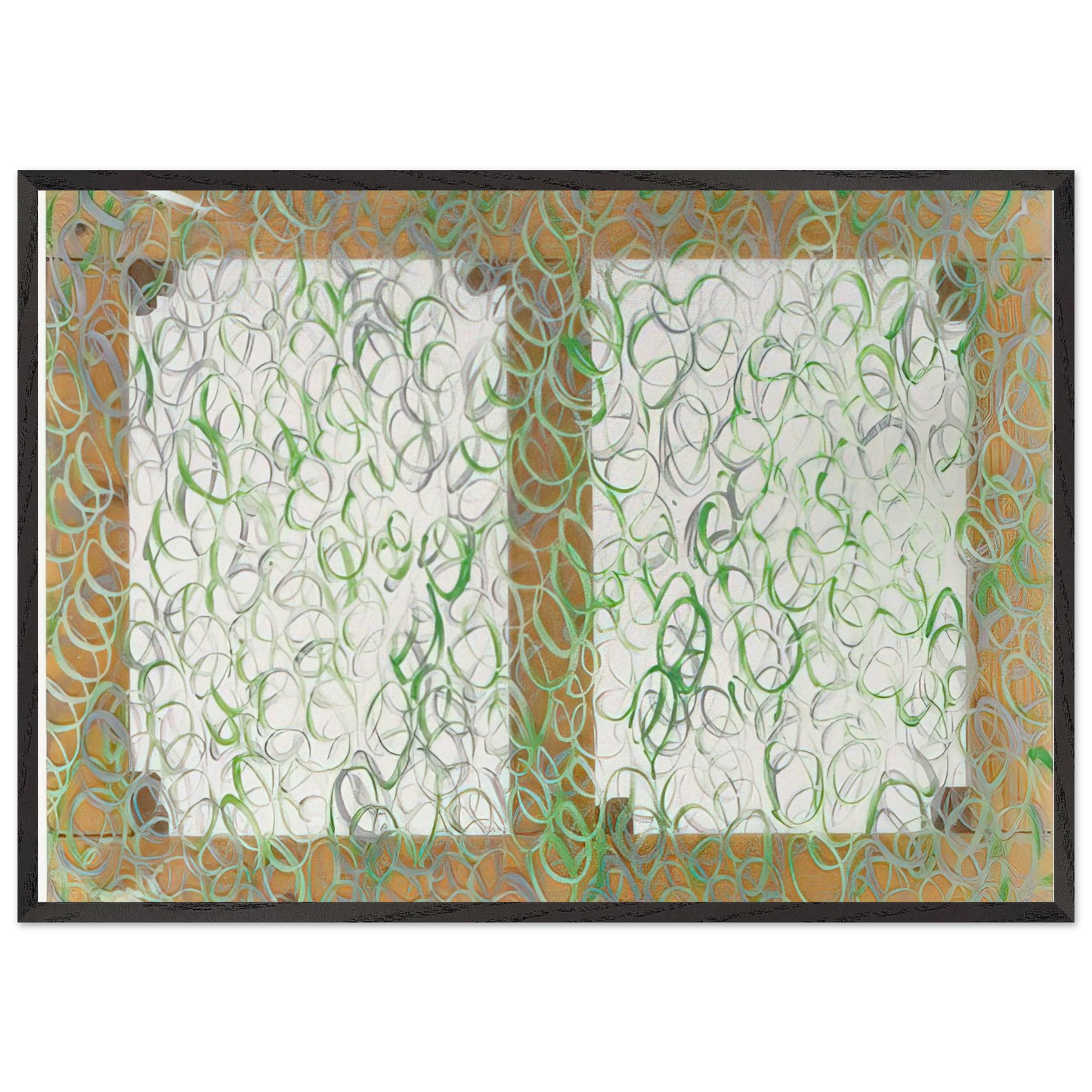 Verdeargento - 1969 - Carla Accardi Framed Art Print – Black Wooden Frame - Default Title - -Framed Art Print