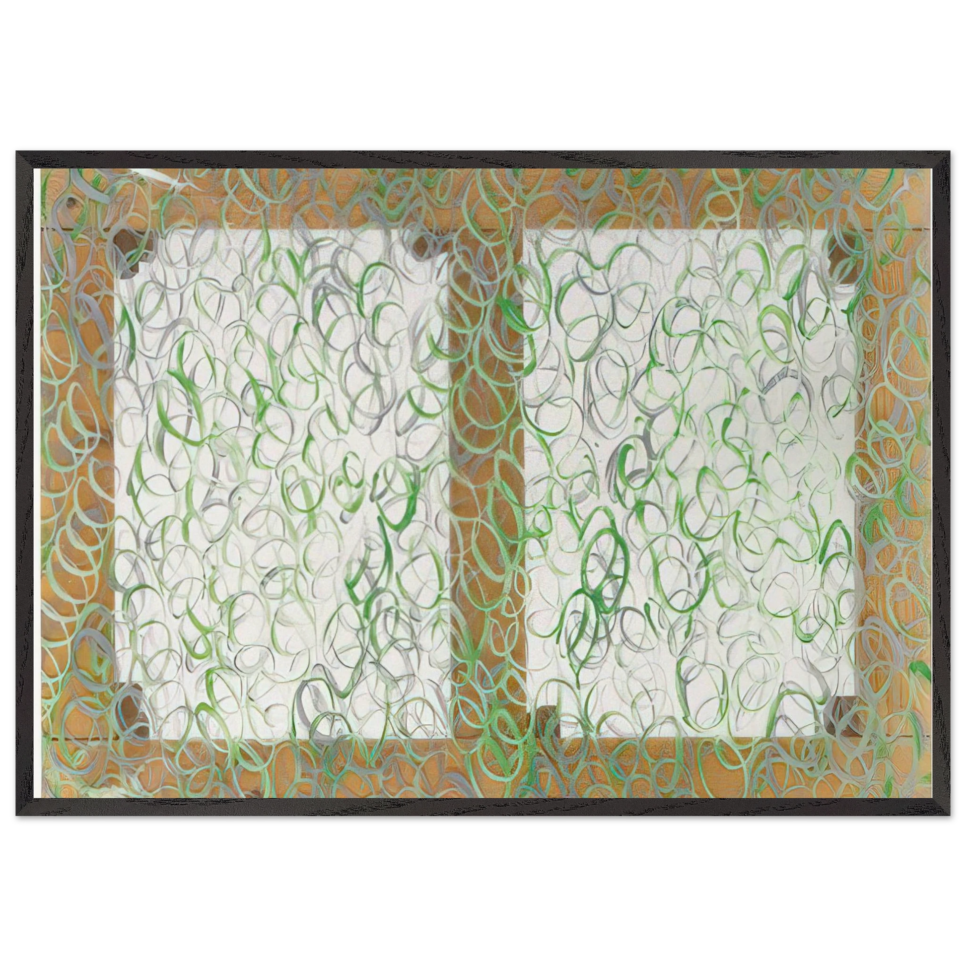 Verdeargento - 1969 - Carla Accardi Framed Art Print – Black Wooden Frame - Default Title - -Framed Art Print