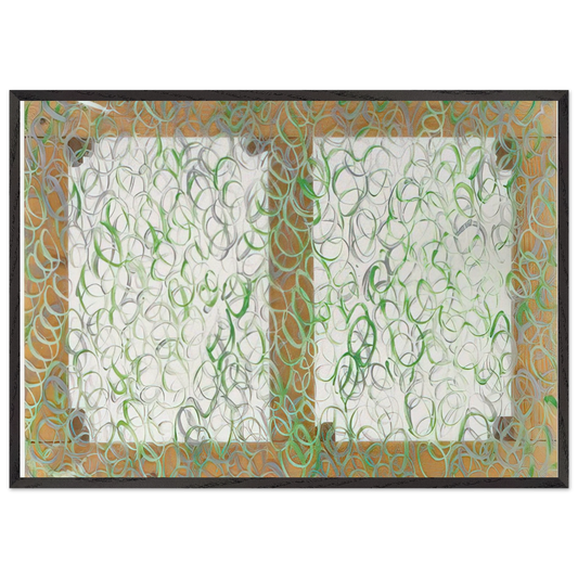 Verdeargento - 1969 - Carla Accardi Framed Art Print – Black Wooden Frame - Default Title - -Framed Art Print