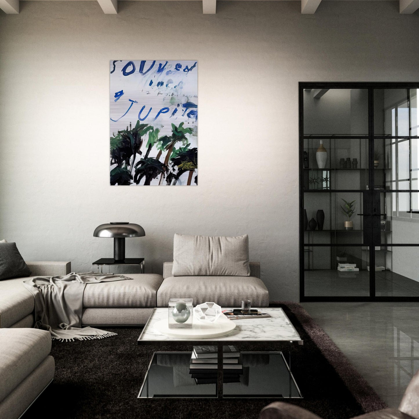 Souvenir - Cy Twombly Brushed Aluminum Print - 70x100 cm / 28x40 inches | Cy Twombly Aluminum Print | Cy Twombly Prints