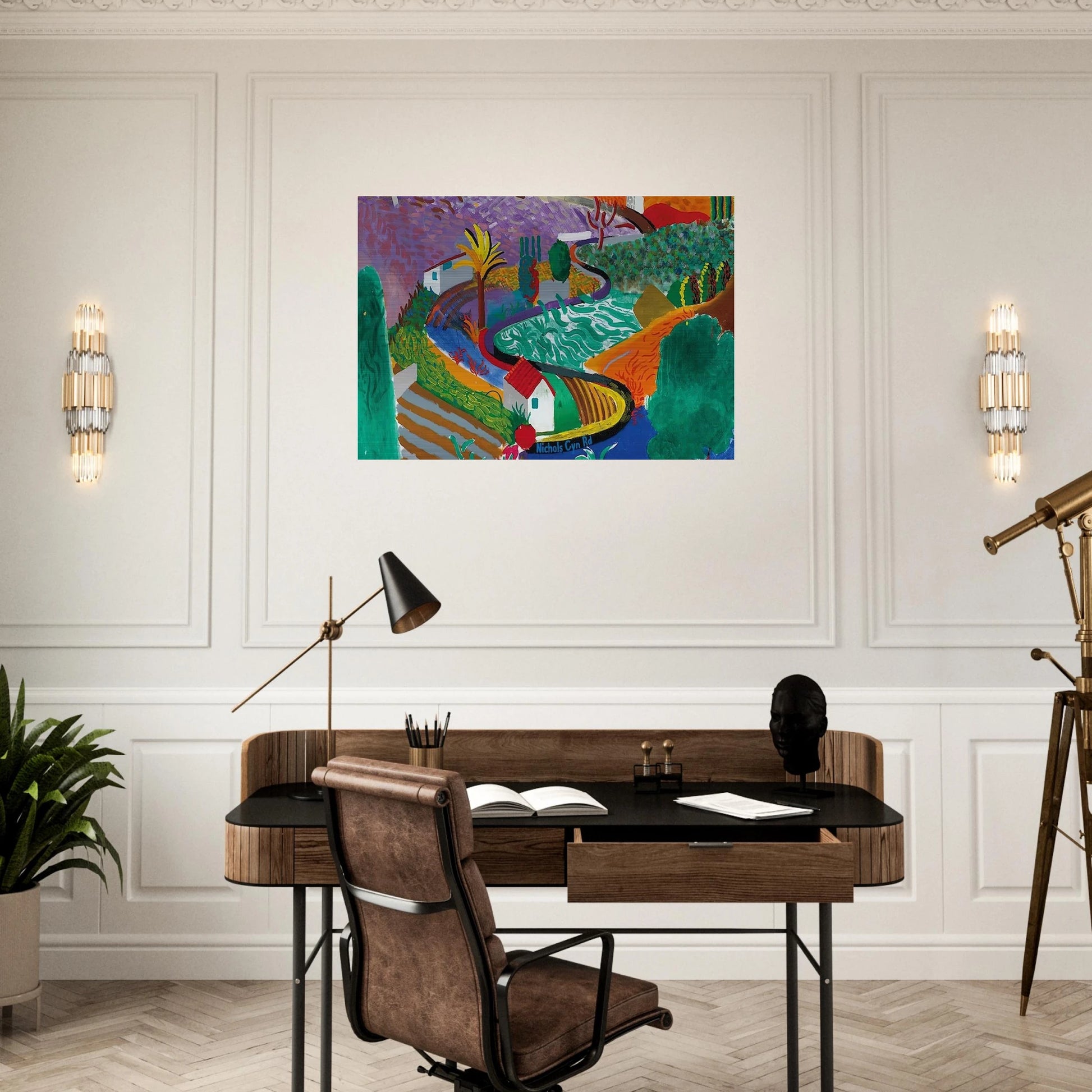 David Hockney - David Hockney Brushed Aluminum Print - 70x100 cm / 28x40 inches | David Hockney Aluminum Print | David Hockney Prints