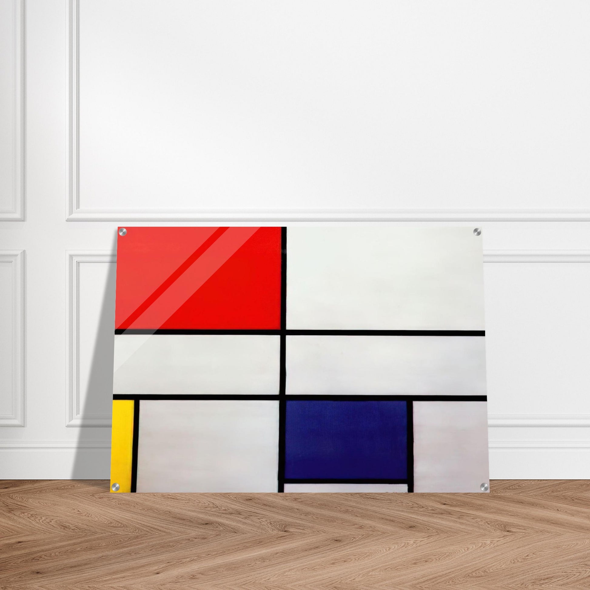 Composition C No.III with Red, Yellow and Blue - Piet Mondrian Acrylic Print - 70x100 cm / 28x40″ inches