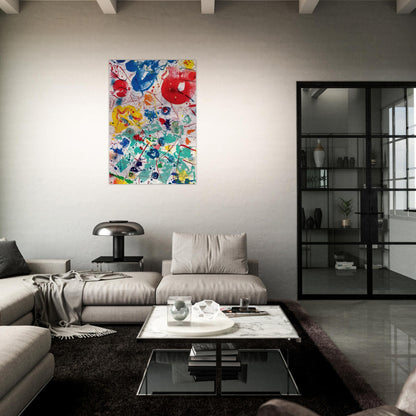 Untitled  SF 358  - Sam Francis Brushed Aluminum Print - 70x100 cm / 28x40 inches | Sam Francis Aluminum Print | Sam Francis Prints